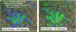 Picture - Smart metering project in UK (initial Design : 36 gateways and new design : 27 gateways)